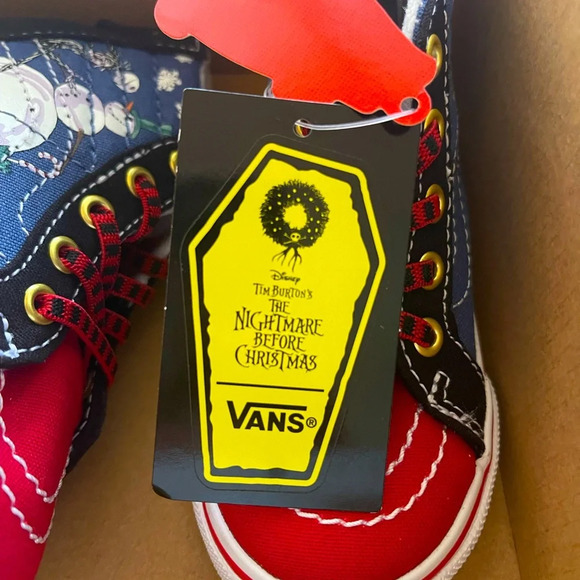 VANS x DISNEY Nightmare Before Christmas HighTops. Zip closure NEWinbox Sz 5.5C - Picture 3 of 7